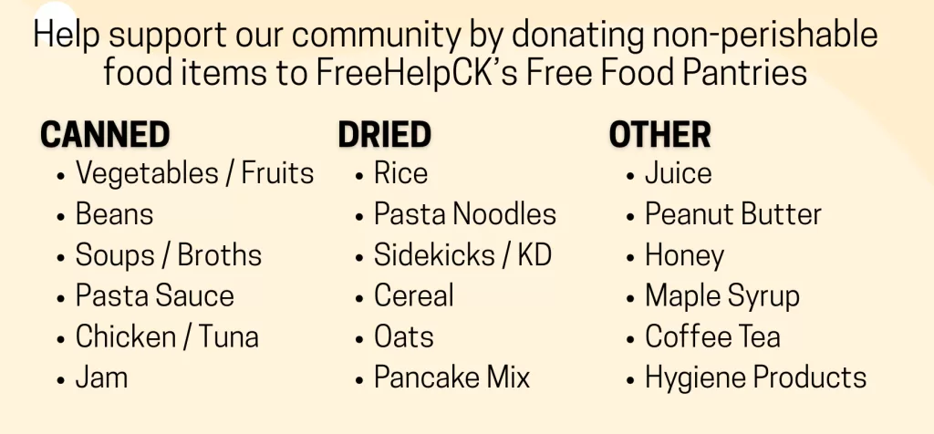 Food drive flyer