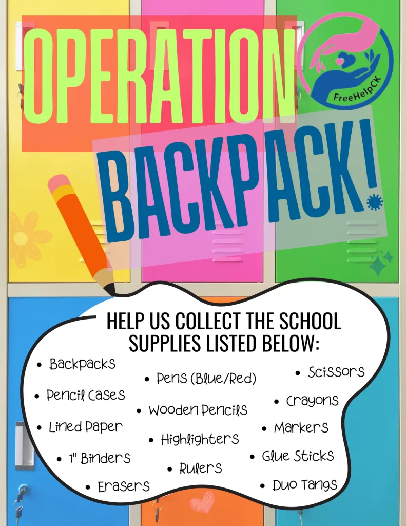 Operation backpack 2026 flyer