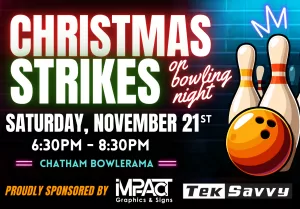Christmas Strikes on Bowling Night!