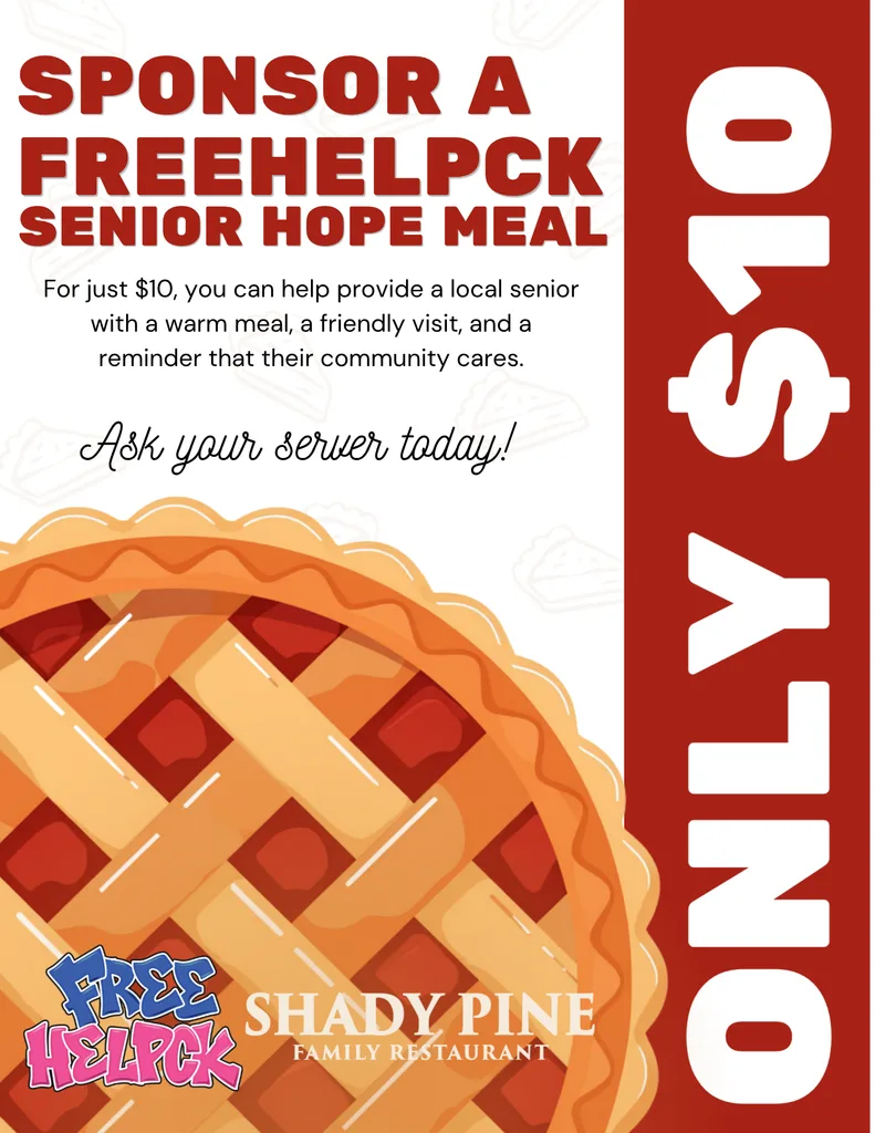 Shady pine sponsor a freehelpck senior hope meal flyer