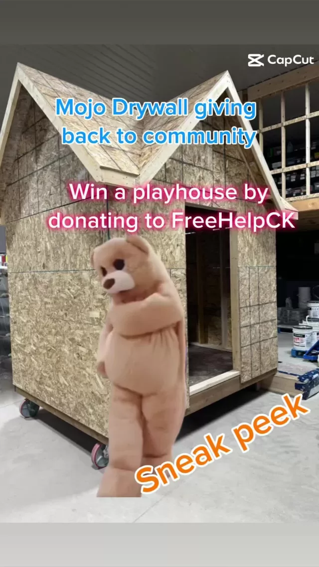 Oct 19 2024 tickets will go on sale to Win a playhouse all processes to go to Freehelpck free pantries. Hand built and donated by  https://www.mojodrywall.net/