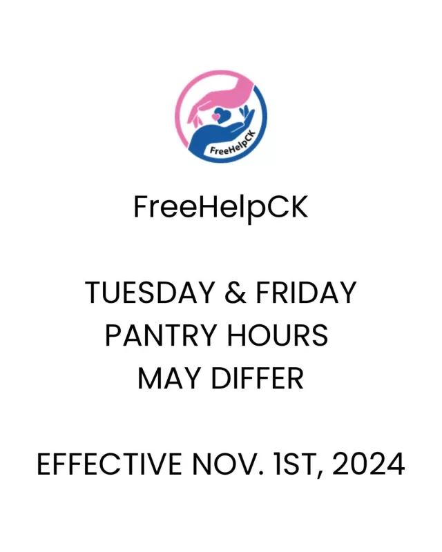 ‼️ Free Food Pantry Notice ‼️
Hi Everyone,
The following change will come into effective today -  November 1st, 2024 regarding our free food pantries. 
Due to our team being strictly volunteers, it is difficult to open and fill each pantry at designated times. We hope that by implementing this policy, it helps to reduce the line ups as we are opening and filling them, as well as the reported concerns of pantries being emptied from those taking several items at a time. 
We would like to also mention at this time, it is encouraged that a maximum of ONLY 4 items should be taken per family. By limiting the number of items, we can help more individuals and families throughout Chatham-Kent. Nothing brings our team more joy than helping our community and we apologize for any inconvenience this may cause.