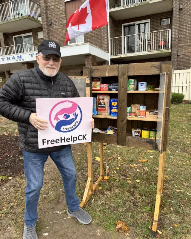 🌟 Exciting FreeHelpCK Food Pantry 🍱
Filled today thank you  Bob Allan Tyler and Quinn for helping me fill them 
**📍 Locations to Find Us:**
- **15 Orchard Heights, 
St Pauls 450 Park Ave W
- **BME Freedom Park (Wellington Street East)**
- **Teppermans, 805 Grand Ave W**
- **North Baptist Church, Dresden**
- **Legion, Ridgetown** (with a small fridge)
805 Grand ave W
- **Grand Ave & Victoria Ave** (in park)
- **50 Adelaide St**
- **Christ Church** (beside the Bus Depot)
- **102 Taylor Ave**
- **20 Sandy’s St, Chatham** (Women’s Centre)
**⚠️ Other Pantries:**
- Locations we don't monitor for fills:
- **Wallaceburg:**
- 1 Library Park
- 1 at No Frills
- **Bothwell:**
- 1 location
- **Thamesville:**
- 1 location
**🤝 Remember:**
- **Please take what you need and leave what you can!**
⭐✨ **Together, we can make a difference!** ✨⭐
#communitymatters #together #TogetherWeCan #FreeHelpCK
*Add exciting GIFs of food, community gatherings, and acts of kindness for extra impact!* 🥳✨