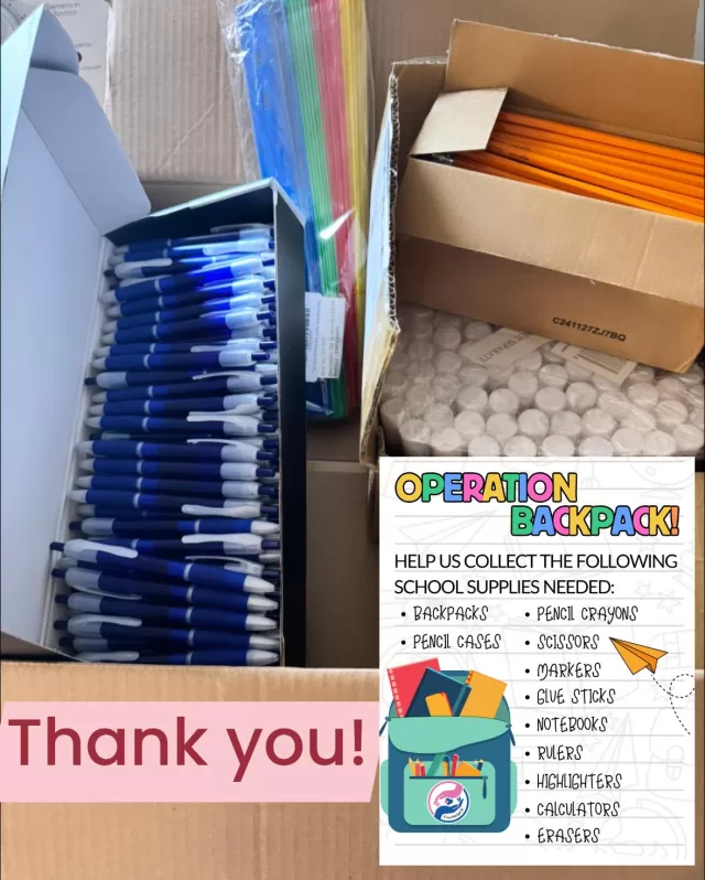 A BIG thank you to our Amazon Mystery Donor ✏️📦
We were filled with gratitude 🥰 to receive a generous delivery of school supplies from our Operation Backpack Amazon Wishlist— and we have you to thank, whoever you are! 💛
Your kindness will directly support children heading back to school with the tools 🎒they need to learn, grow, and succeed. From glue sticks to pencils, every item you chose makes a difference💫
🔗 https://a.co/8Zq4NS3