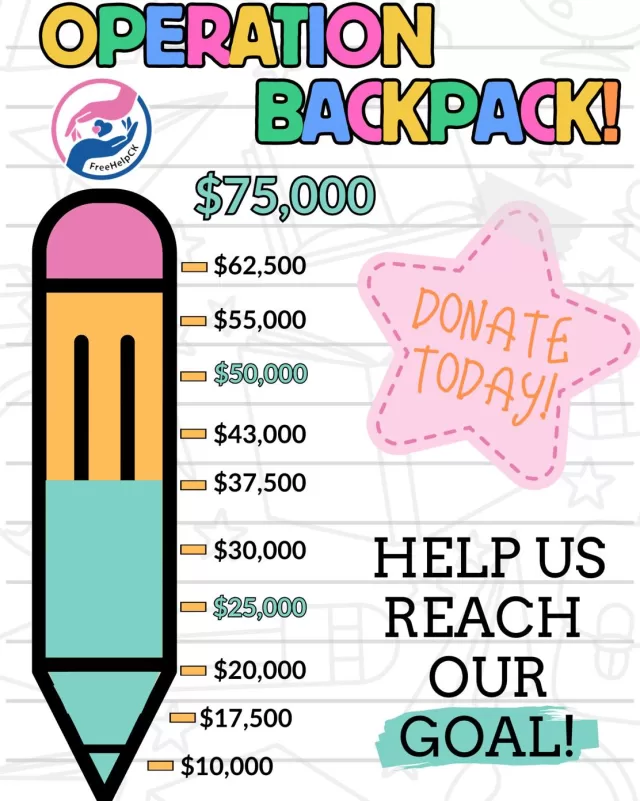 We are incredibly thankful this morning for the Women’s Catholic League for their generous $500 donation to our Operation Backpack Program! 🎒💛 Raising our new fundraising total to $37,500 to date!
Your support helps us provide local children with the school supplies they need to start the year off right. Every dollar brings us one step closer to our goal of filling and providing 3,000 backpacks to local students in need📚✏️🎒
Thank you for believing in our mission and helping set students up for success this school year!