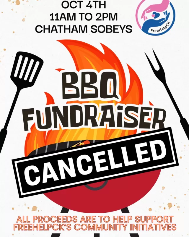 Event Update 📣

We wanted to let everyone know that tomorrow’s BBQ fundraiser at Sobeys (originally scheduled from 11 AM – 2 PM) has been CANCELLED due to an unexpected double booking at their location.

Stay tuned for updates about our next community  BBQ event, we can’t wait to see you there! 🌭✨