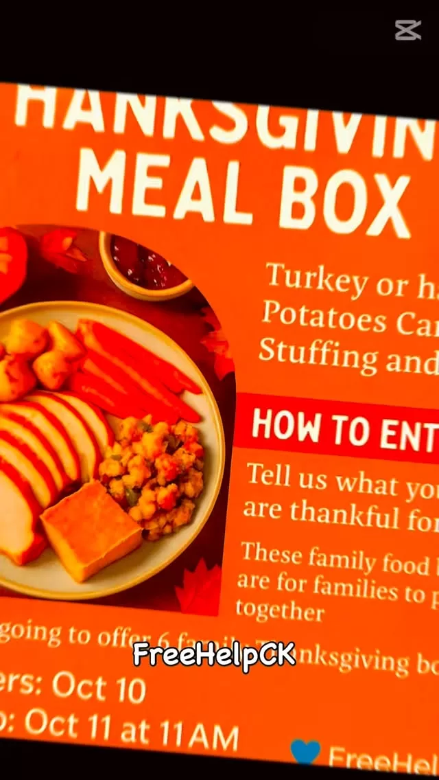 Giving back to our community 10 Thanksgiving box’s