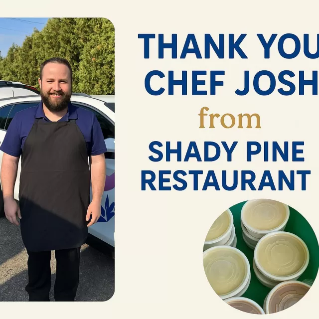 A heartfelt thank you to Shady Pine Restaurant and Chef Josh for blessing our seniors with your amazing homemade soup! 🍲

Your kindness and generosity warm more than just the body — it warms the heart. Our seniors will absolutely love this extra special treat made with care and compassion.

Thank you for showing what community love looks like in action. 🙏💛
#FreeHelpCK #CommunityKindness #CompassionInAction #ThankYou