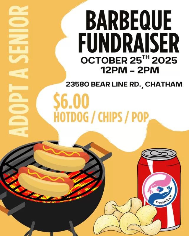 🎙️ Radio Recap!
Join us tomorrow at the ckracquetcentre for their Grand Opening Celebration from 12 PM – 2 PM!
We’ll be hosting a charity BBQ! Stop in and grab a hot dog combo (hot dog, chips & pop) for just $6.00🌭🥤
All proceeds will help support our Adopt a Senior program, bringing homemade Christmas meals and  thoughtful gifts to seniors living alone with no family in our community this holiday season❤️
Come out, celebrate, and make a difference!