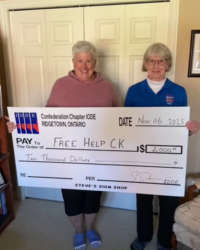 A thank you to the IODE Ridgetown - Confederation Chapter for your generous donation 🥰

Your support helps us continue providing meaningful help within our community, and every dollar goes directly toward supporting those who need it most. We truly appreciate you standing with us🙏🏻✨
