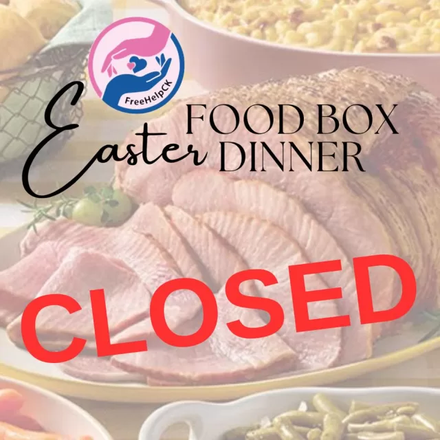 Due to the high volume of applications received within just 24 hours, the application process for our Easter Food Boxes is now temporarily closed while our team carefully reviews all submissions. Recipients have not yet been selected/contacted.

If additional food boxes become available, updates will be shared on our website and social media channels.

We are deeply grateful for the kindness, patience, and understanding shown by our community.

FreeHelpCK Team