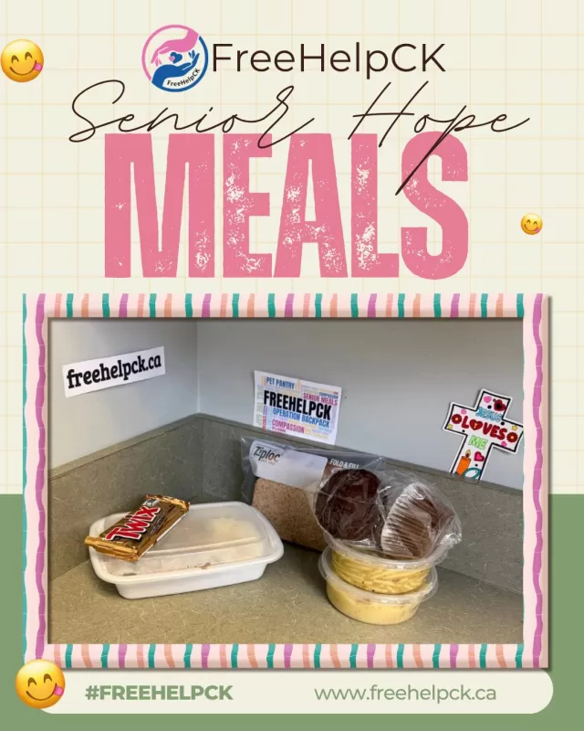 Today’s Senior Hope Meals included shepherd’s pie, muffins, chocolate treat, homemade soups, and a ham and cheese sandwich 🥪💛

Our seniors are always so incredibly appreciative each week, and this program is about so much more than just dropping off a meal or making a quick visit. It’s about showing up for our community in a way that brings each of them comfort and kindness to their day.

For many, it’s the reminder that someone is thinking of them and truly cares for them. Just as they have cared and given so much to this community over the years. We’re so grateful to be able to continue pouring into them each week with not only a warm meal, but a meaningful moment of kindness too🥰

#FreeHelpCK #SeniorHopeMeals #CommunityCare #KindnessInAction #ChathamKent