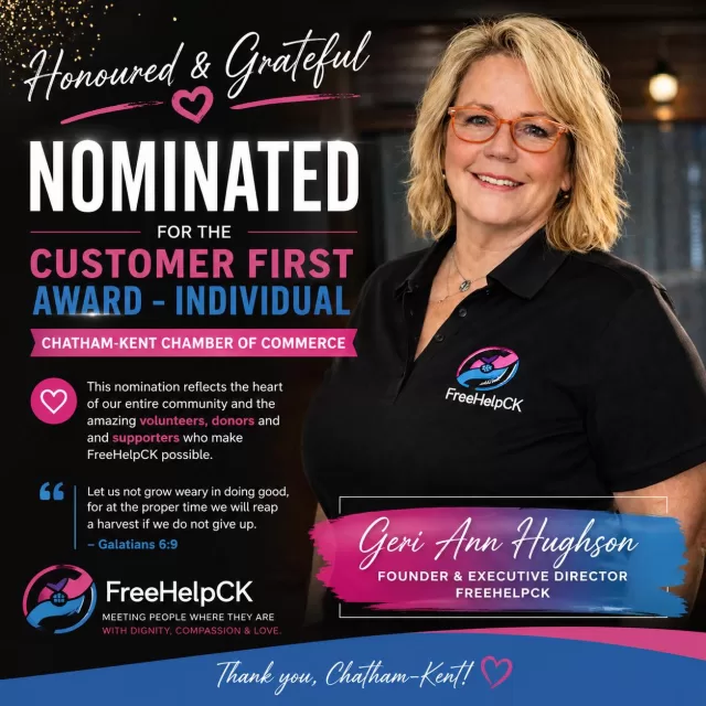 Thank you Chatham-Kent Chamber of Commerce f

Congratulations, Geri ann Hughson! You have been nominated for the "CUSTOMER FIRST AWARD – INDIVIDUAL" award!

This nomination is a powerful sign that your peers and community see you as a standout leader whose hard work, innovation, and impact deserve to be celebrated.

This is the first big step on your journey to being officially recognized, and it's absolutely a moment worth sharing. We encourage you to:

*Tell your team and celebrate this achievement together

*Share the news with your customers, clients, and supporters

*Spread the word on social media and let your community celebrate with you

We'll be sending more details shortly about the award category, next steps, and how the process works, including how to complete the nomination form to move forward in the selection process. For now, we simply invite you to enjoy this moment and take pride in being nominated.

Congratulations once again – this recognition is well deserved, and we're excited to celebrate your success with you!
