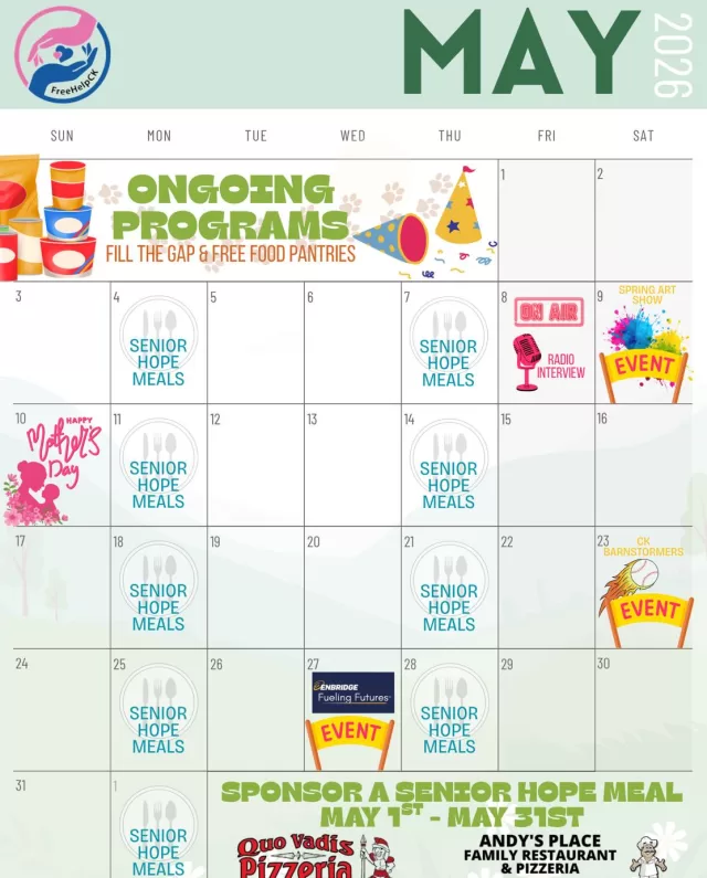 We’ve got a date with the community🫶✨ From upcoming events to program days, our calendar keeps you connected to everything happening at FreeHelpCK.

Take a look and stay in the know! 👀
