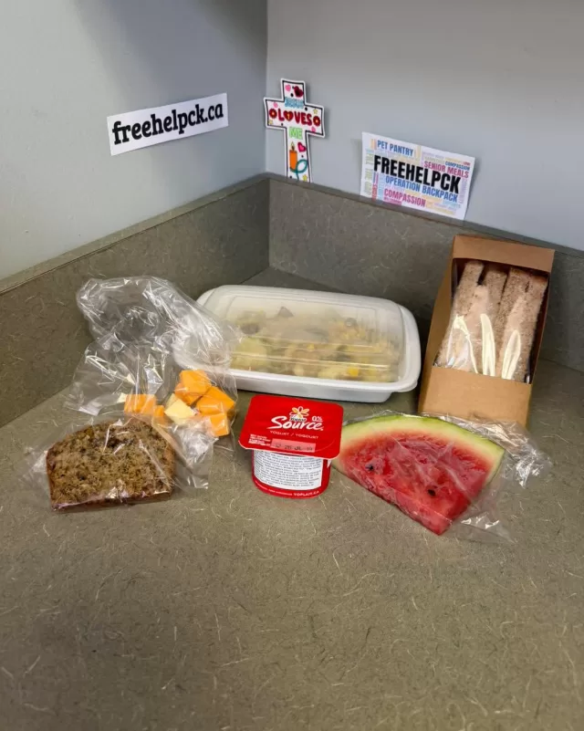 Today’s menu includes:
🍲 Soup
🥪 A fresh sandwich
🍉 Sweet watermelon
🍞 A loaf of bread
🧀 Cheese
🥣 Yogurt

Every meal we deliver is packed with more than just food. It’s a friendly visit, a smiling face, and a reminder to a senior living alone that their community is thinking about them.

Want to help fill the next delivery bag?✨

You can sponsor a Senior Hope Meal with a donation of any amount by visiting https://freehelpck.ca/donate/ 

Every dollar helps us continue delivering comfort, kindness, and nutritious meals to local seniors. Together, we’re making sure our seniors know they’re never forgotten. ❤️

#FreeHelpCK #SeniorHopeMeals #CommunityHelpingCommunity #ChathamKent #SpreadKindness