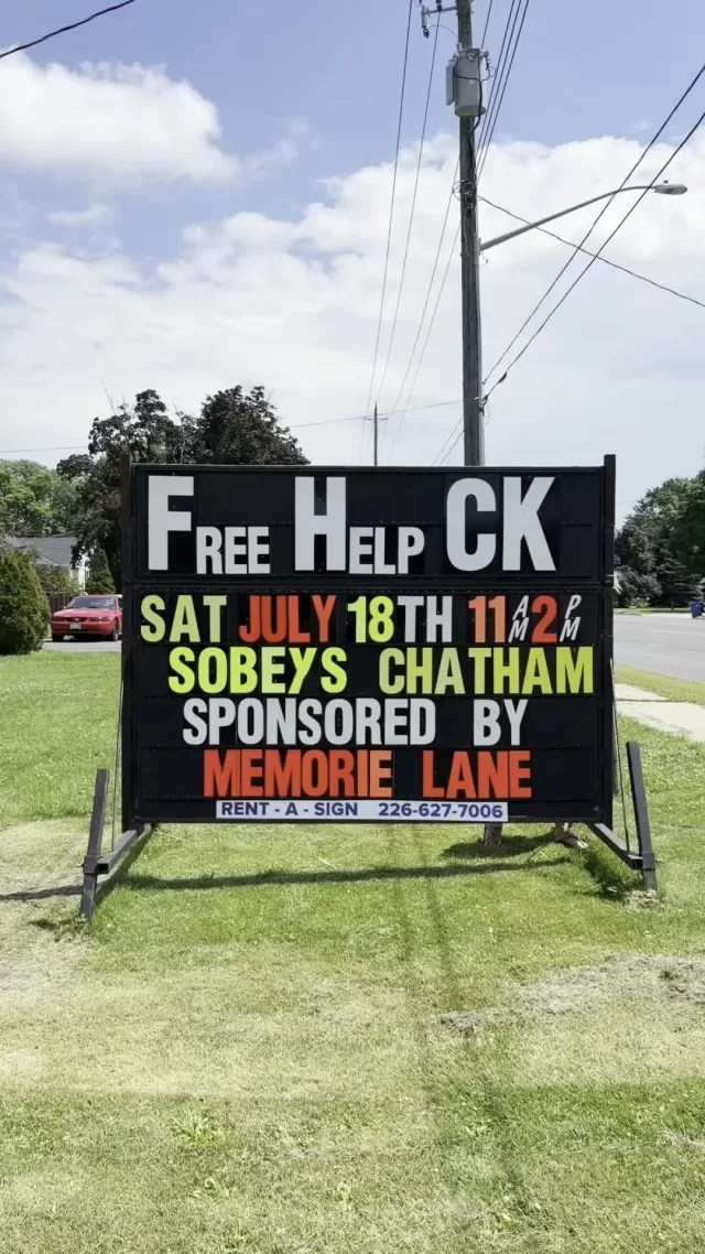 🚨 Have you seen our FreeHelpCK BBQ signs around Chatham-Kent? 👀

If not… Geri and Amy are making sure you do! 😂🌭

Join us Saturday, July 18 from 11 AM – 2 PM at Chatham Sobeys for our Operation Backpack BBQ Fundraiser!

🌭 Jumbo hot dog & pop
💲Suggested $5 donation
🎒 Every dollar helps local students head back to school with the supplies they need.

⚾ Plus, Lefty from the ckbarnstormers will be stopping by, so come say hi, snap a photo, and enjoy a great afternoon supporting a great cause!

We can’t wait to see you there! ❤️

#FreeHelpCK #OperationBackpack #BBQFundraiser #CKBarnstormers #Lefty