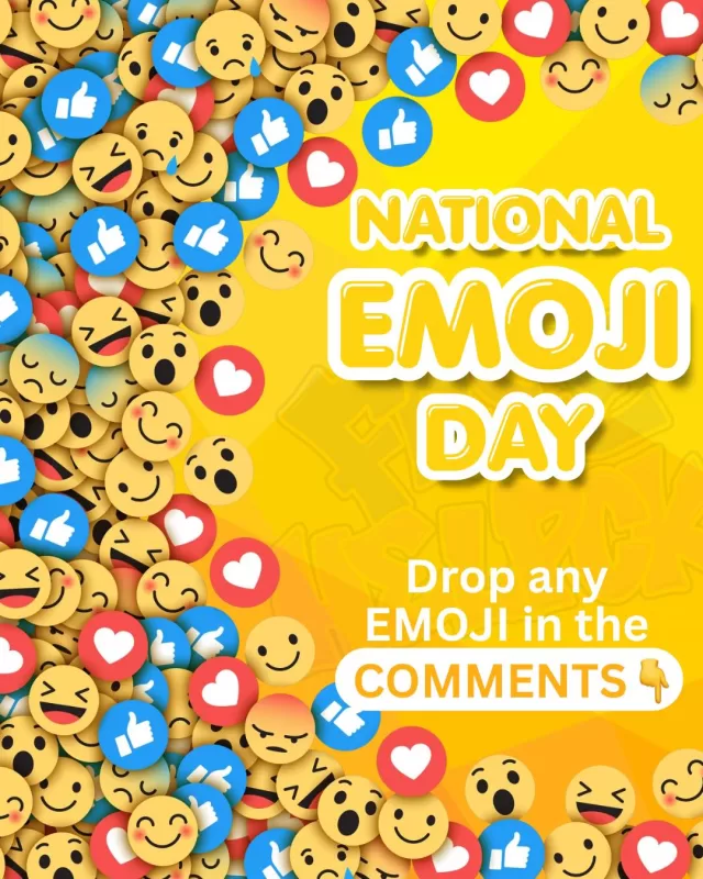 It’s National Emoji Day! 🎉

Be honest… which emoji have you used the most this week? 👀

😂 – Laughing through life
❤️ – Feeling Blessed 
🤪 – A little chaotic 
🤦‍♀️ – One of those weeks
☕ – Functioning thanks to caffeine
🚗 – Constantly on the go

Drop your most-used emoji in the comments below!👇 

#NationalEmojiDay #EmojiDay #HowAreYouFeelingToday