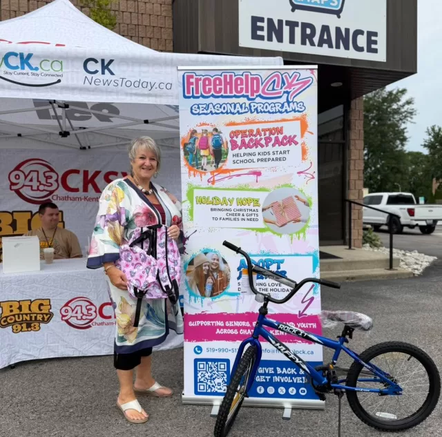 We’re at CK Tubs and Taps NOW until 12PM with Cool Radio Canada and the Summer Road Crew! 🎒

We’re collecting donations for FreeHelpCK’s Operation Backpack, helping local students head back to school with the supplies they need✏️📚

A big THANK YOU to Deb for stopping by with our very first donation of the day! Your support means so much! 🙏🏻 Come say hello and help us fill some backpacks before noon! 

#FreeHelpCK #OperationBackpack #CKTubsAndTaps #CoolFM #SummerRoadCrew #ChathamKent