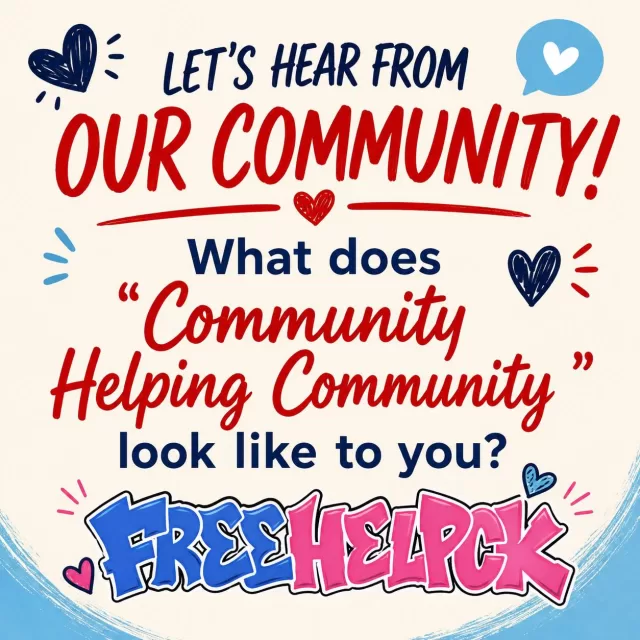 ❤️ LET’S HEAR FROM OUR COMMUNITY! ❤️

At FreeHelpCK, community helping community is at the heart of everything we do 🫶

But we want to hear from YOU…

🤔 What does “Community Helping Community” look like to you? 

Maybe it’s lending a hand to a neighbour, supporting someone going through a difficult time, volunteering, giving back, or simply showing up when someone needs you.

Share your thoughts in the comments below! 👇 We’d love to hear what it means to you.

#FreeHelpCK #CommunityHelpingCommunity #ChathamKent