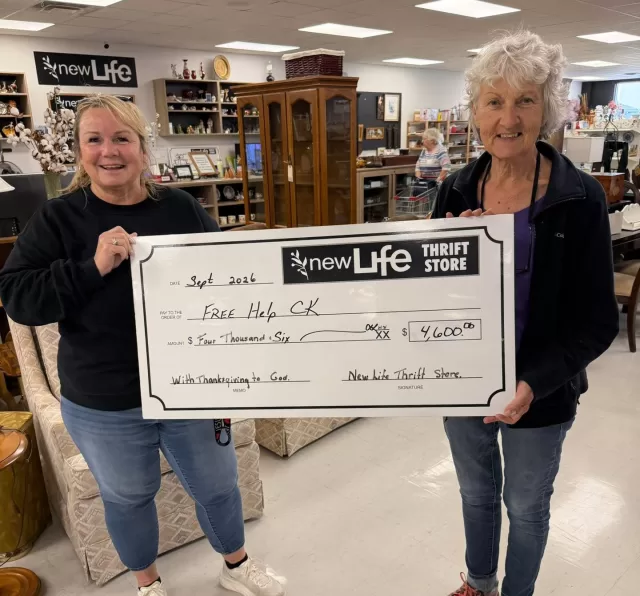 ❤️🙏 WOW! $4,600 OF KINDNESS & GENEROSITY! 🙏❤️

A HUGE HEARTFELT THANK YOU to New Life Thrift Store for choosing FreeHelpCK as September’s Charity of the Month! ❤️

We are beyond grateful to receive an incredible $4,600! What an AMAZING blessing! 🙏

To every person who donated items, shopped at the store, or volunteered their time — YOU made this possible! ❤️

Your kindness will help put food on tables, provide warm meals to isolated seniors, and bring hope to families struggling in our community.

$4,600 is more than a donation. It’s $4,600 worth of LOVE, HOPE, and COMPASSION! ❤️

You may never meet the people you’ve helped, but please know your generosity will touch hearts and change lives.

📖 “And do not forget to do good and to share with others, for with such sacrifices God is pleased.” — Hebrews 13:16

THANK YOU, NEW LIFE THRIFT STORE, AND EVERYONE WHO SUPPORTS YOU! May God bless you all! ❤️🙏

#FreeHelpCK #NewLifeThriftStore #CommunityBlessings #FaithInAction #ChathamKent #NoOneForgotten